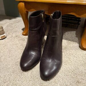 Ann Taylor Carly Dark Brown Booties | EUC | Size 8
